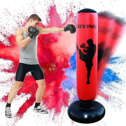 Kids 67 In. Boxing for Immediate Bounce Back Heavy Punching Bag for Practicing Karate, Taekwondo, Relieve Pressure and Workout Equipment for Home