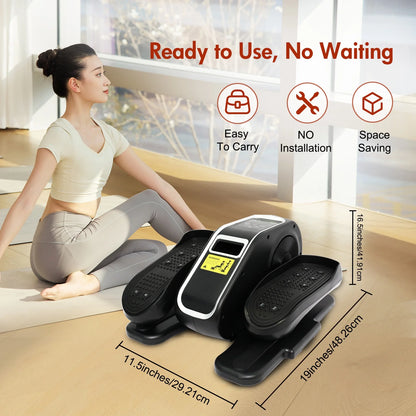 under Desk Elliptical, Portable Seated Elliptical with Remote Control, 12 Adjustable Speeds Ellipse Leg Excerciser, Dual Modes Elliptical Machine for Seniors