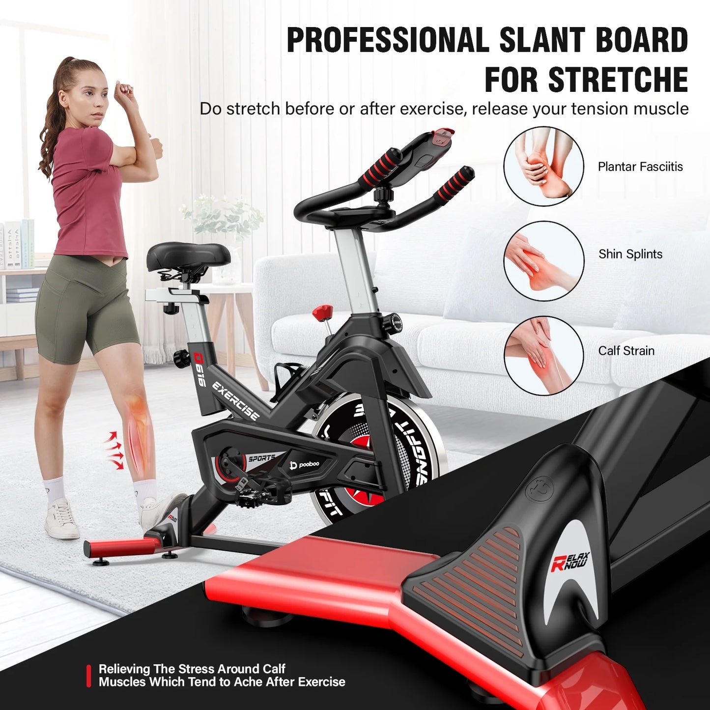 Bluetooth Magnetic Exercise Bike Indoor Cycling Bike Stationary Bikes 40Lbs Flywheel 350Lbs