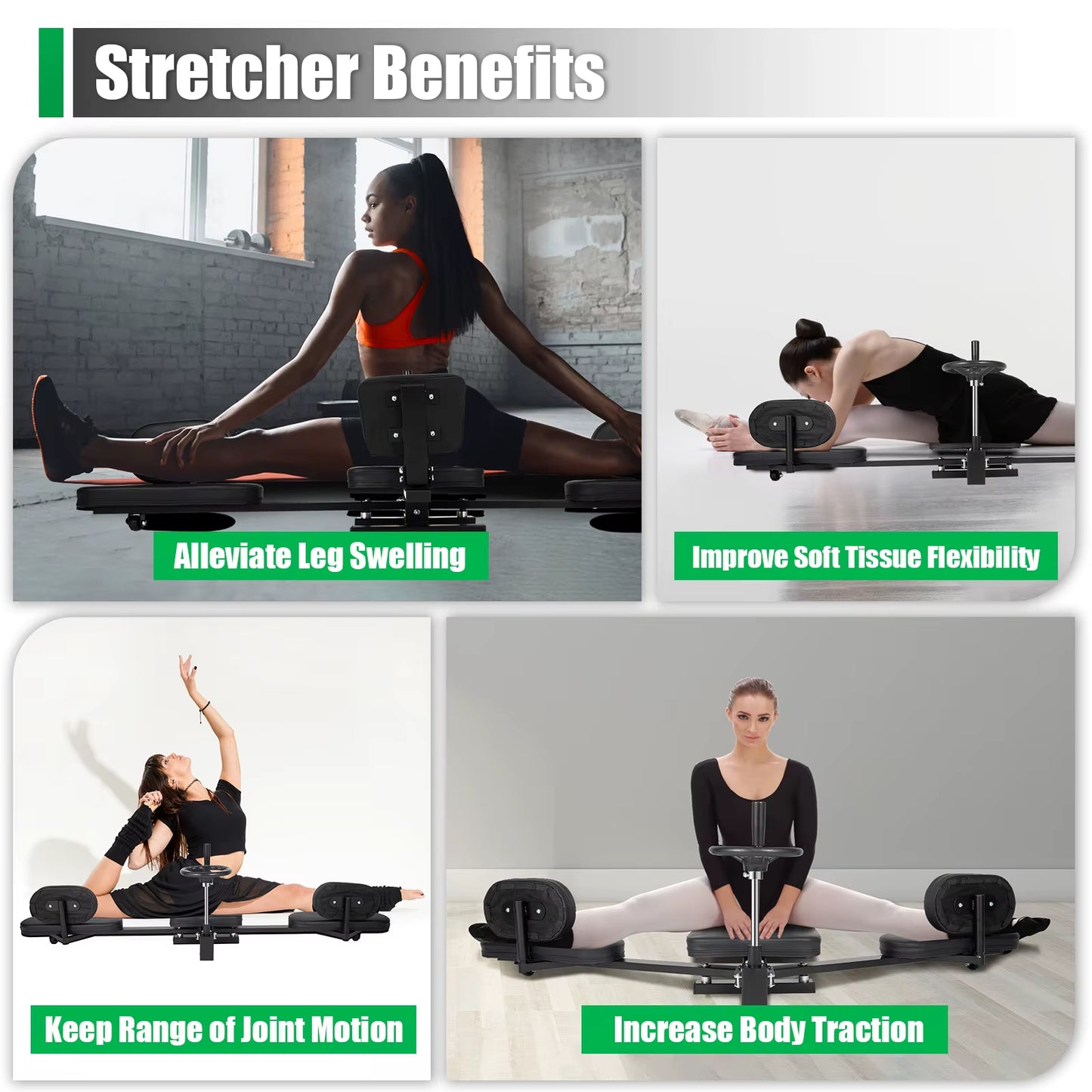 3 Bar Leg Stretcher Stretching Machine Heavy Duty Leg Stretcher Machine Gymnastics Yoga Splits Leg Stretching Flexibility