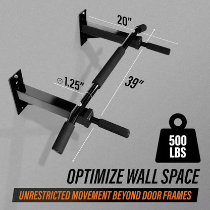 Multifunctional Wall Mounted Pull up Bar for Home Gym - Heavy Duty Strength Training Equipment with Multi-Grip Positions