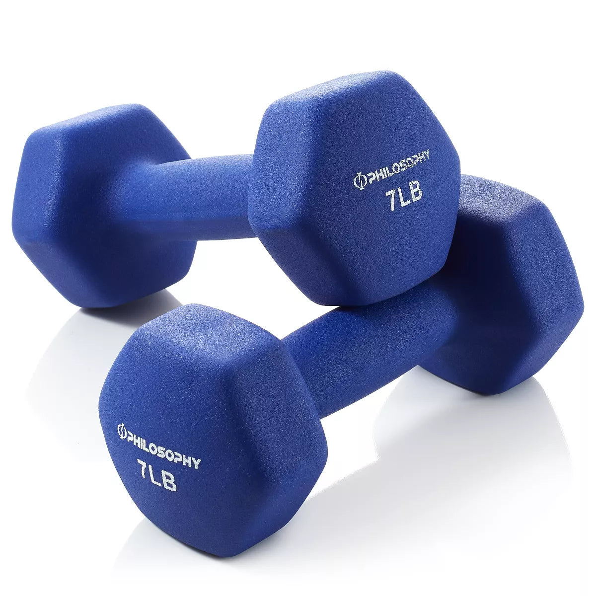 Philosophy Gym Set of 2 Neoprene Dumbbell Hand Weights, Hexagon Shape
