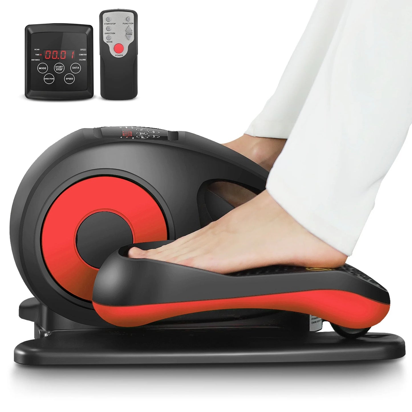 Elliptical Machine, under Desk Elliptical with Remote Control, Quiet Home Ellipse Exerciser for Seniors