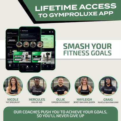 Portable Gym - Resistance Exercise Band Set - 200LBS Resistance Bands for Men & Women - Multi Gym Fitness Equipment & Pilates Ba