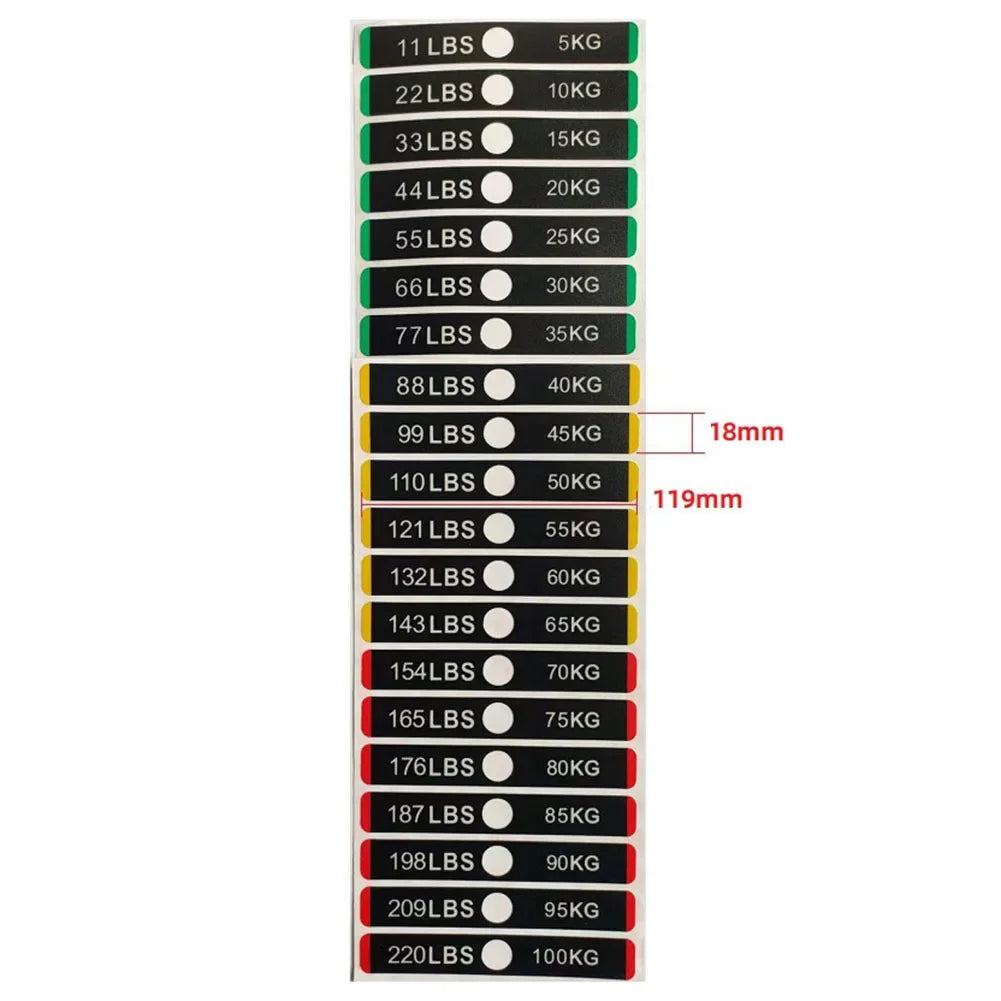 Weight Stickers Self Adhesive Weight Stack Labels Number Stickers Fitness Equipment Accessory for Gym Workout Training Accessory