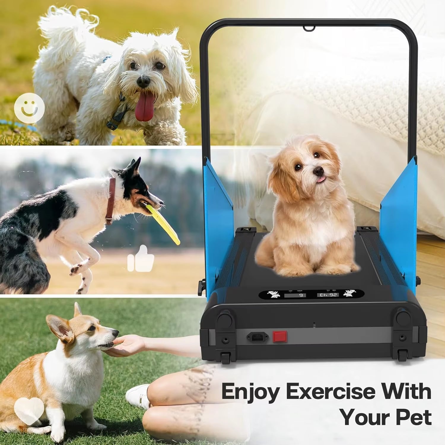 Dog Treadmill 220Lbs Dog Trotter Tred Treadmill for Small Dogs and Medium Dogs 2.5 Hp Folding Doggie Running Machine