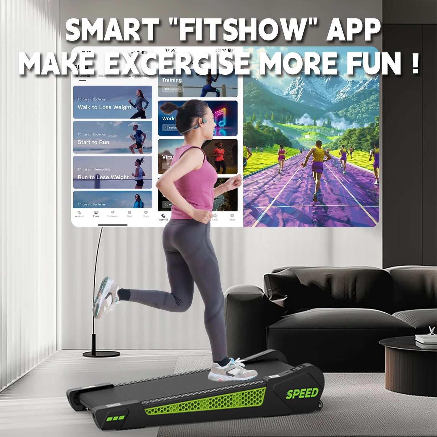 [TREADMILL CLEARANCE]  300LBS Capacity Walking Pad Compact Treadmills for Home Treadmills under Desk Treadmill Treadmills for Home Small Walking Treadmill Portable Mini Treadmill