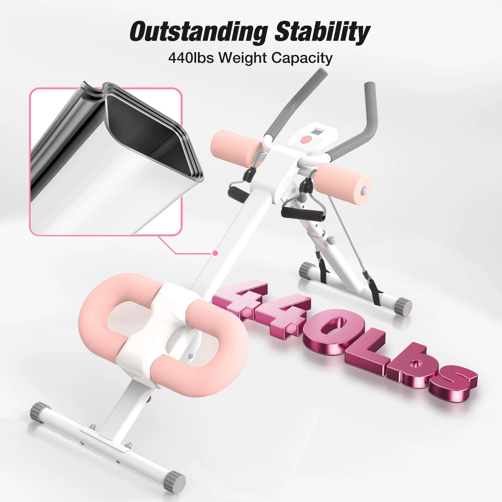 Warmounts Ab Trainer Core Workout Machine Exercise Equipment Abs Workout Gear Home Gym Fitness Equipment Crunch Trainer