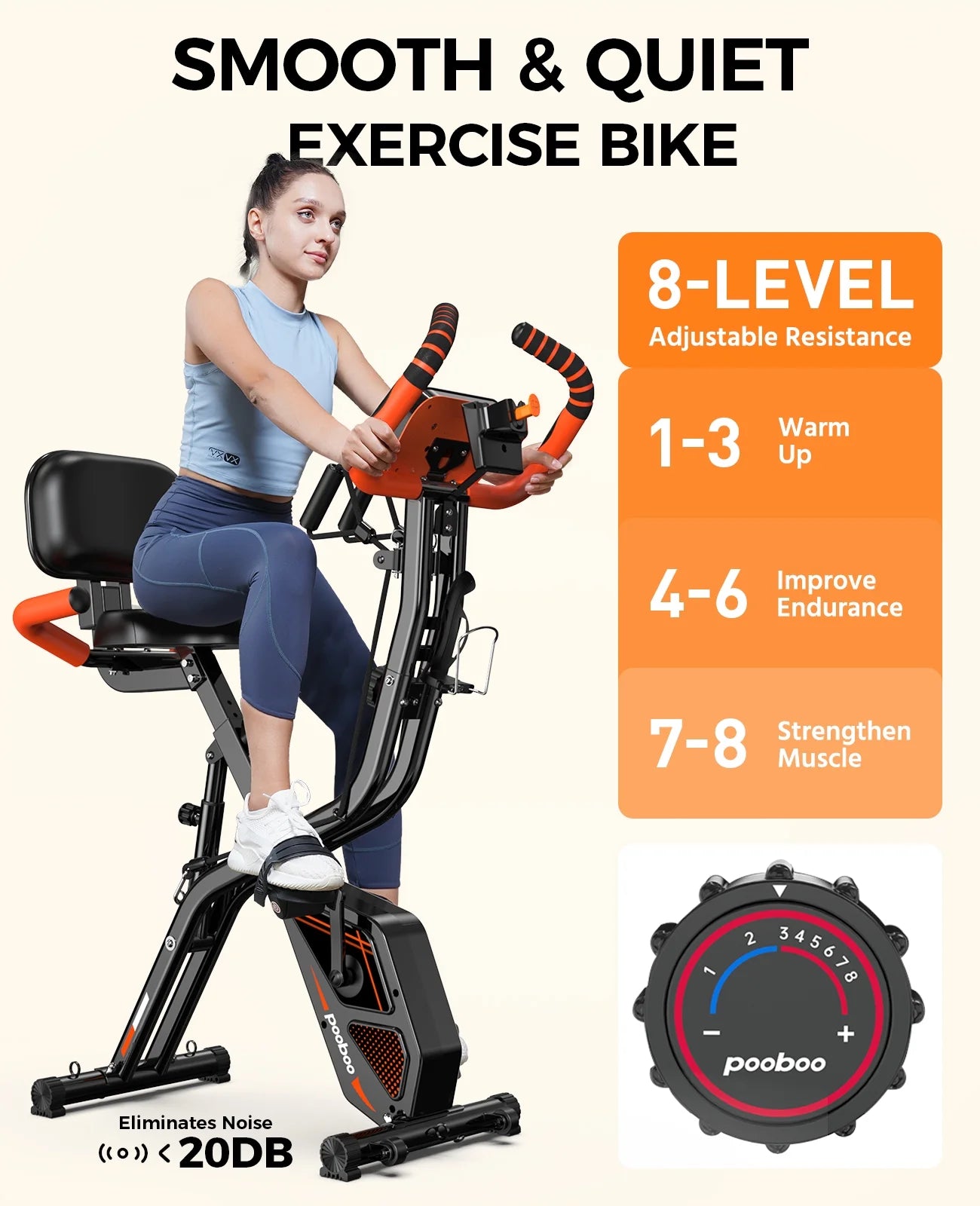 Folding Magnetic Exercise Bike Indoor Cycling Bikes Upright Stationary Bicycle 280Lbs