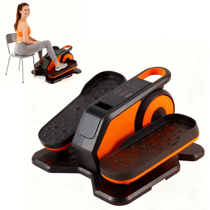 under Desk Elliptical Machine, Portable Electric Leg Exerciser with Remote, Electric Seated Pedal Exerciser for Seniors, Home Office, Orange