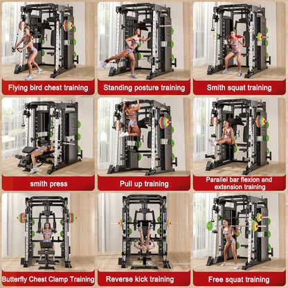 Professional Smith Comprehensive Trainer Home Multi Functional Combination Fitness Equipment Flying Bird Squatting Longmen Frame