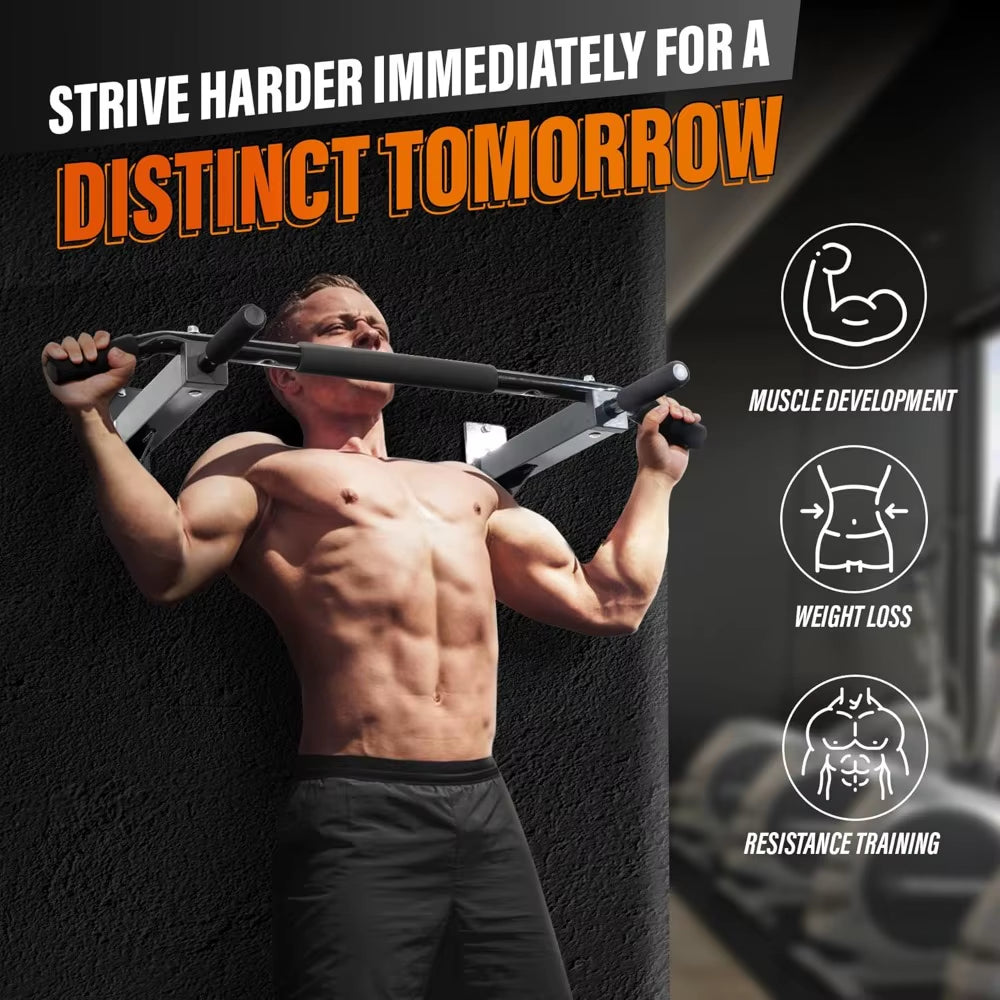 Multifunctional Wall Mounted Pull up Bar for Home Gym - Heavy Duty Strength Training Equipment with Multi-Grip Positions