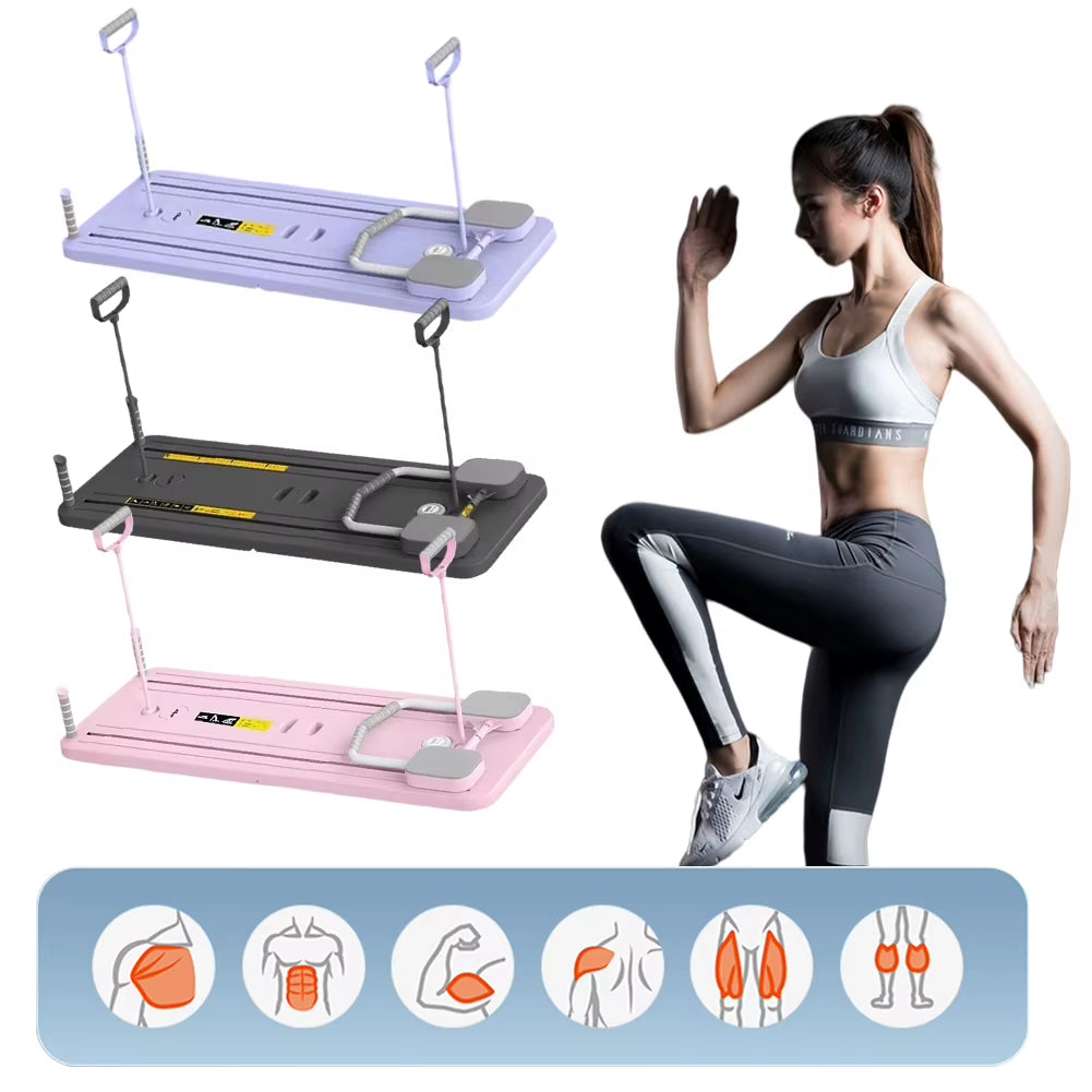 Multifunctional Fitness Board Exercise Machine Non Slip Abdominal Board with Timer Workout Board Foldable Home Gym Equipment