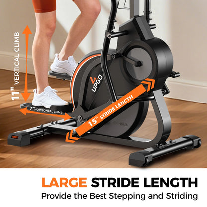 Pro Cardio Climber Stepping Elliptical Machine, 3 in 1 Elliptical, Total Body Fitness Cross Trainer with Hyper-Quiet Magnetic Drive System