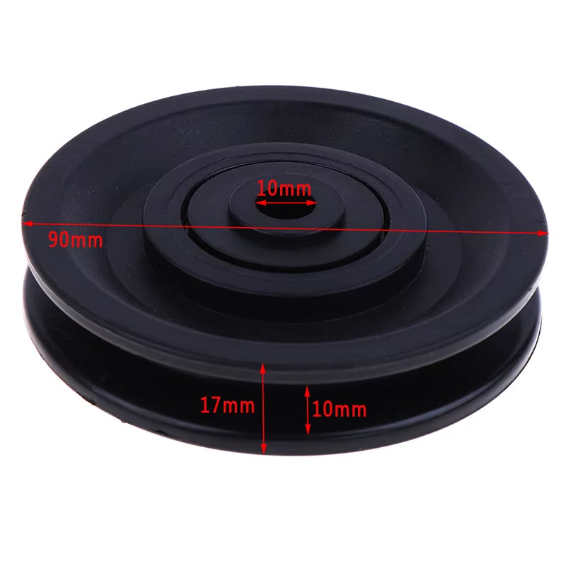 90Mm Diameter Nylon Bearing Pulley Wheel Cable Gym Fitness Equipment Part