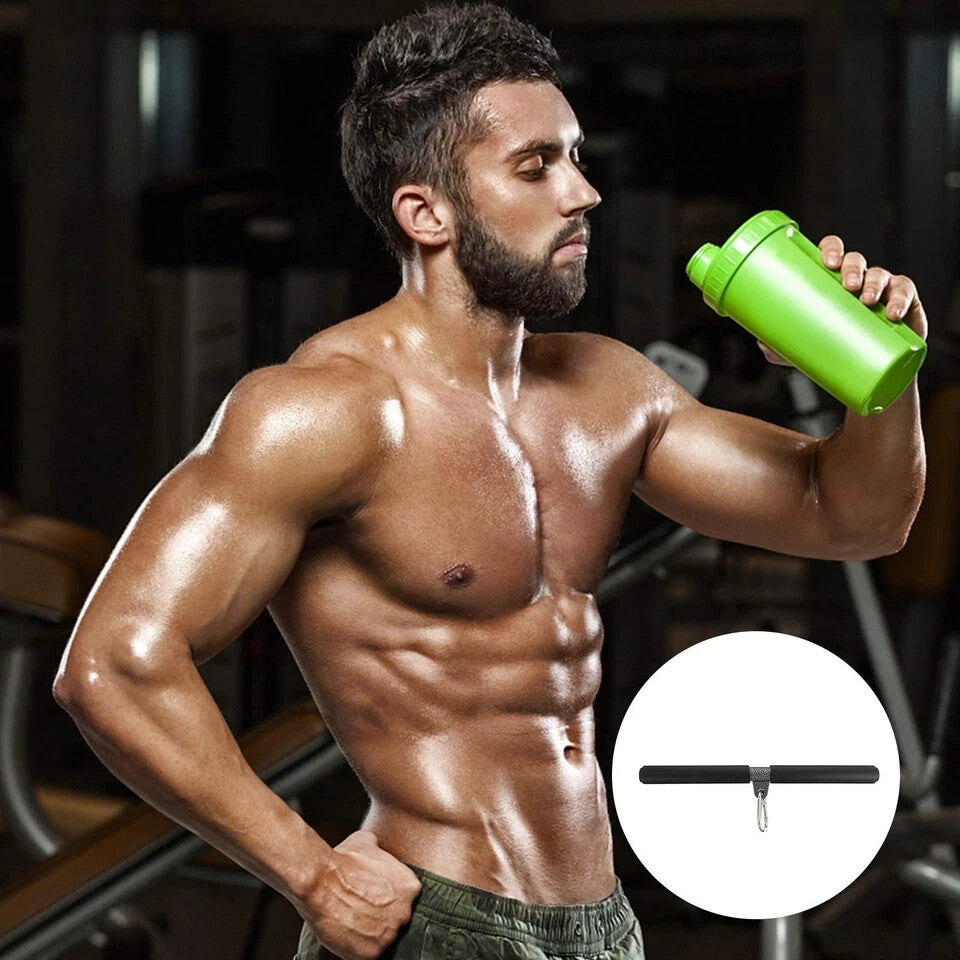 DIY Straight Bar, Bicep Pull Bar with Soft Hand Grips Weight Machine Accessor...
