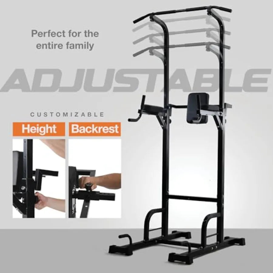 Pull up Bar Free Standing - Power Tower Multi-Functional Pullup Dip Station Calisthenics Equipment Station for Home Gym - 440LB