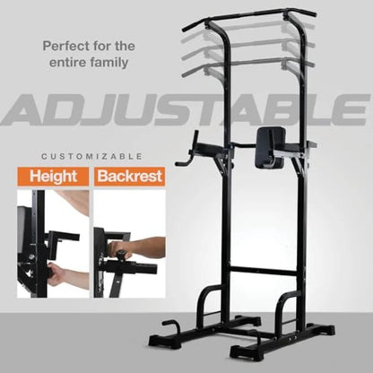 Pull up Bar Free Standing - Power Tower Multi-Functional Pullup Dip Station Calisthenics Equipment Station for Home Gym - 440LB