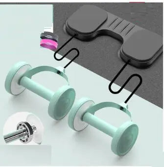 Ab Roller Home Fitness Equipment with Resistance Bands