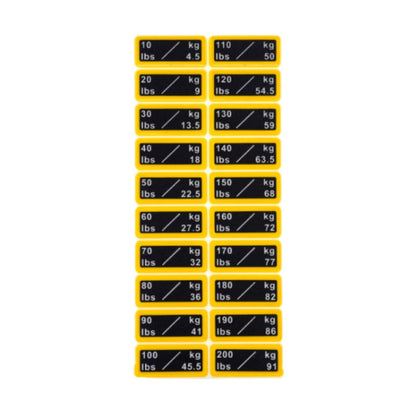 Weight Stack Labels Weight Identification Classification for Gym Equipment Sporting Goods Strength Training Machine Attachments