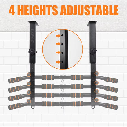 Heavy Duty Adjustable Pull up Bar for Home Gym, Wall & Ceiling Mount Strength Training Equipment