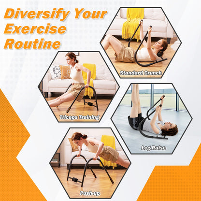 Fitness AB Trainer with Padded Head/Neck Support Sit up Training Assistant