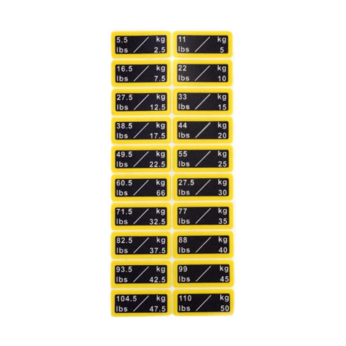 Weight Stack Labels Weight Identification Classification for Gym Equipment Sporting Goods Strength Training Machine Attachments