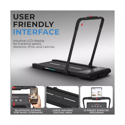 Serenelife Foldable Motorized Treadmill SLFOLD20 - Portable Home Gym Fitness Equipment