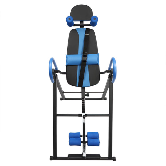 Inversion Table Blue/Black/Black＆Red 4 Inverted Gear Handstand Machine Gym Foldable Back Stretcher Inversion Assist Device