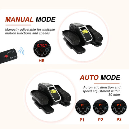 under Desk Elliptical, Portable Seated Elliptical with Remote Control, 12 Adjustable Speeds Ellipse Leg Excerciser, Dual Modes Elliptical Machine for Seniors
