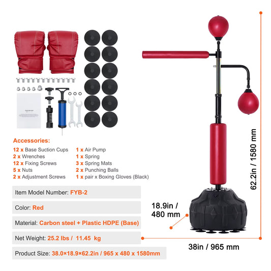 Succebuy Boxing Speed Trainer Punching Bag with Stand Reflex Boxing Bag for Teen&Adults Height Adjustable Free Standing Bag Set