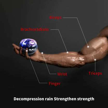 Power Ball Wrist Trainer Ball Wrist Strengthener Gyro Self-Starting Forearm Trainer Gyro Ball for Strengthening Muscles