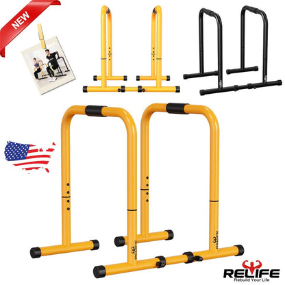 Dip Station Functional Heavy Duty Dip Stand Fitness Pull up Stand Dip Bar