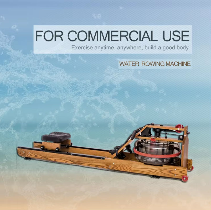 Heavy Duty Exercise Fitness Equipment Water Rowing Machine with Wood Frame Gym Equipment