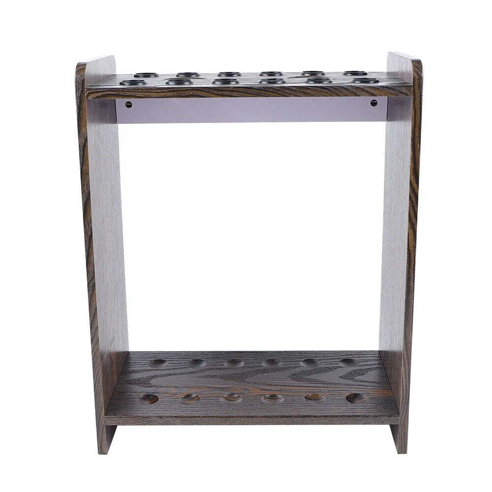 12 Pool Cue-Billiards Accessories Wood Rack Cue Organizer Stand Sticks Holder Pool Cue Rack Stick Holder for 12 Cues Holders Billiard Table Accessories Cue Ball Stick Holder Floor Stand