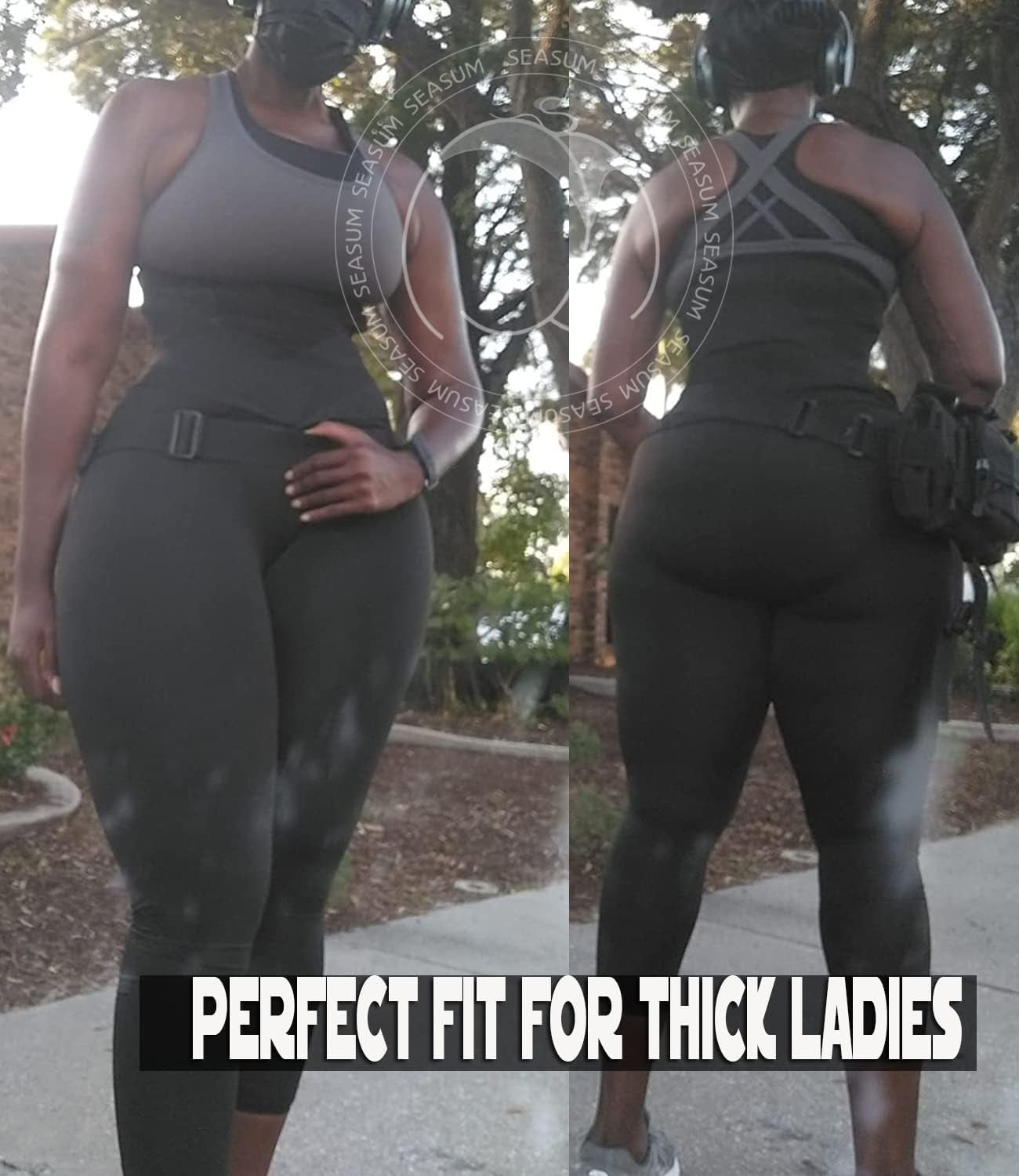 High Waisted Yoga Legging with Adjustable Waist Corset Belt Tummy Control Slimming Waist Trainer Pant S