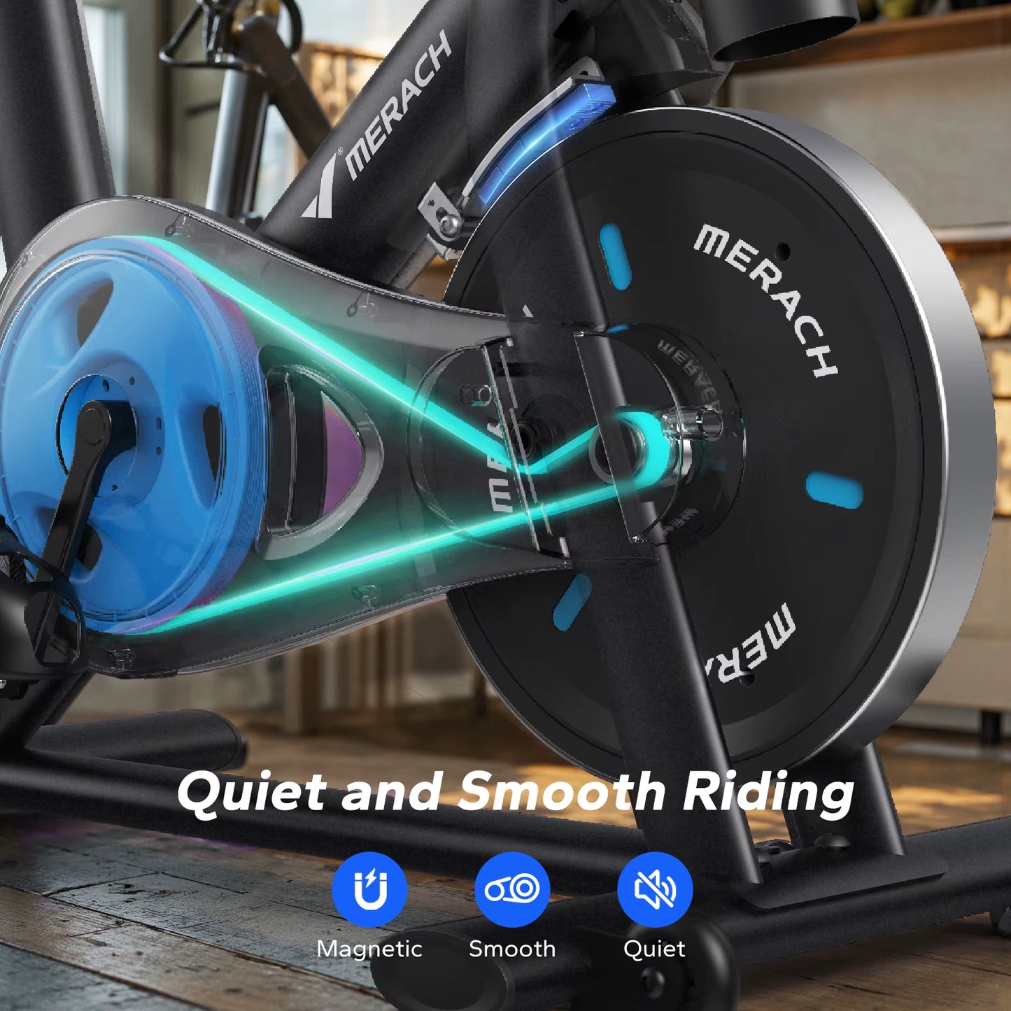 Exercise Bike Brake Pad/Magnetic Stationary Bike with Exclusive App Low Noise Indoor Cycling Bike with Fitness Courses B2