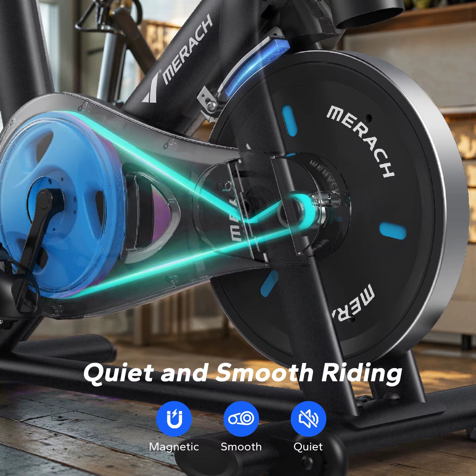 Exercise Bike Brake Pad/Magnetic Stationary Bike with Exclusive App Low Noise Indoor Cycling Bike with Fitness Courses B2