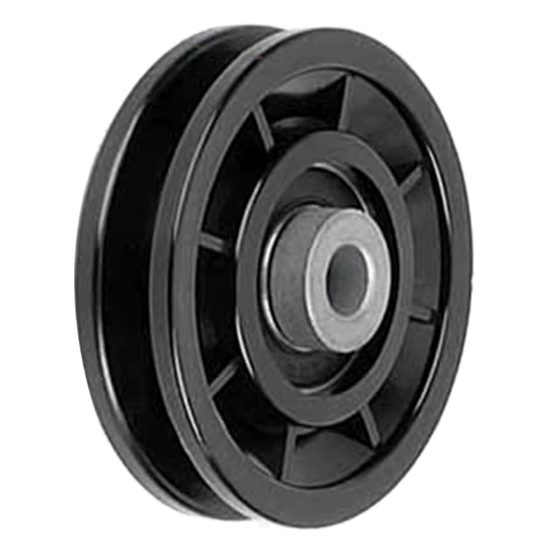 Nylon Bearing Pulley Wheel round Black Wheel Cable Gym Fitness Equipment Part Exercise Machine Part and Pulley Accessory