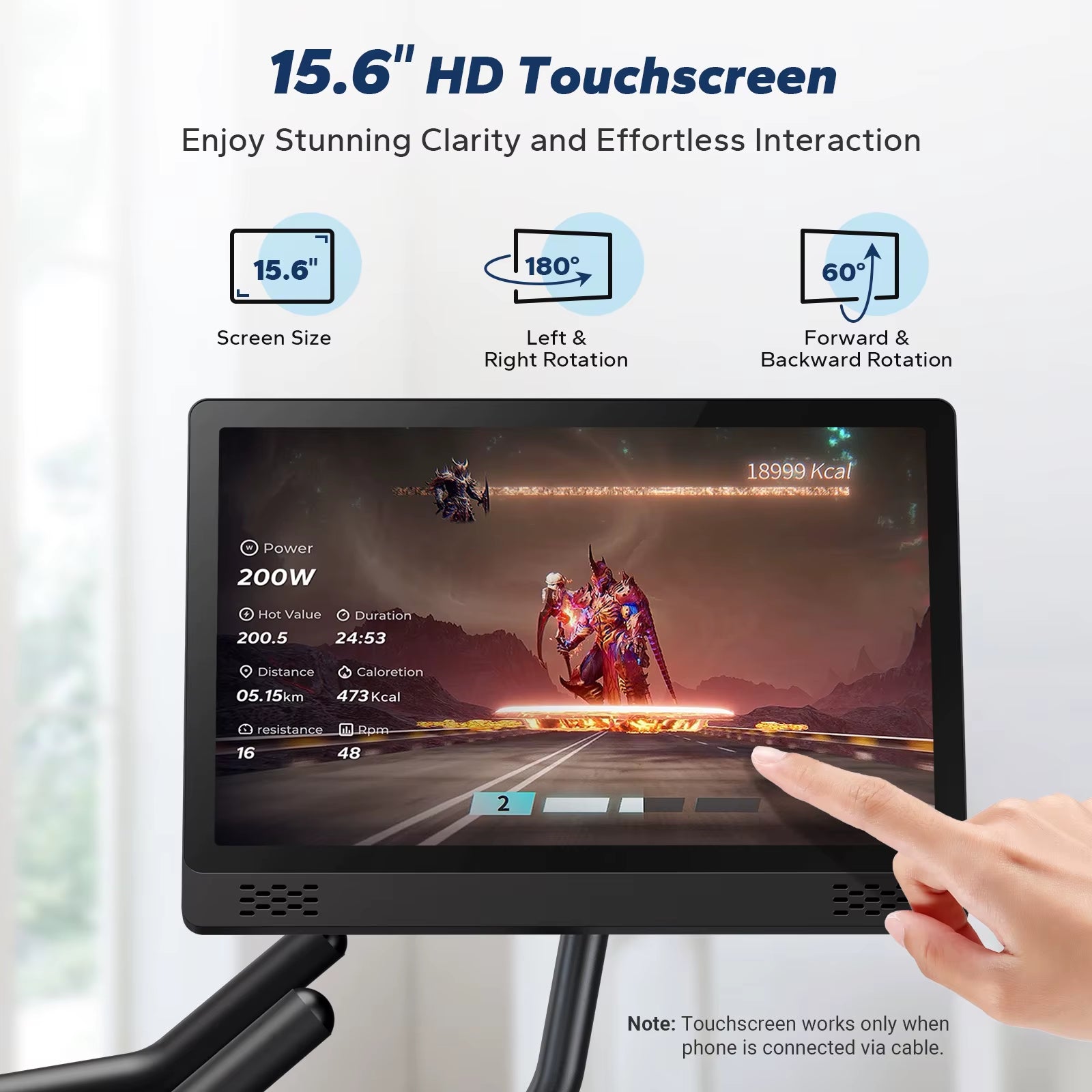 Exercise Bike Brake Pad Stationary with Exclusive App Low Noise Indoor Bike Tablet Mount&Fitness Courses for Weight Loss