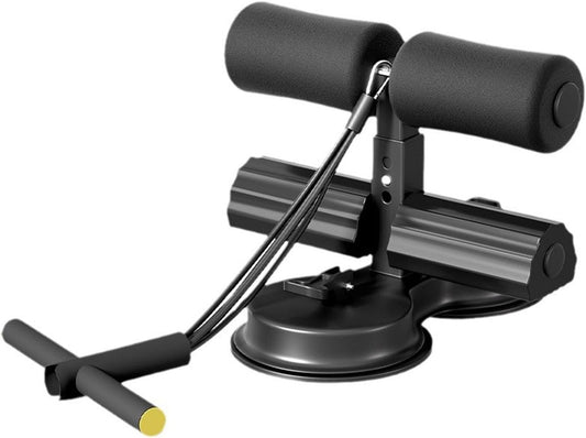 Sit-Up Assistant Bar with Resistance Band Abdominal Core Training Sit-Up Foot Holder with Dual Suction Cups Home Gym Exercise Equipment