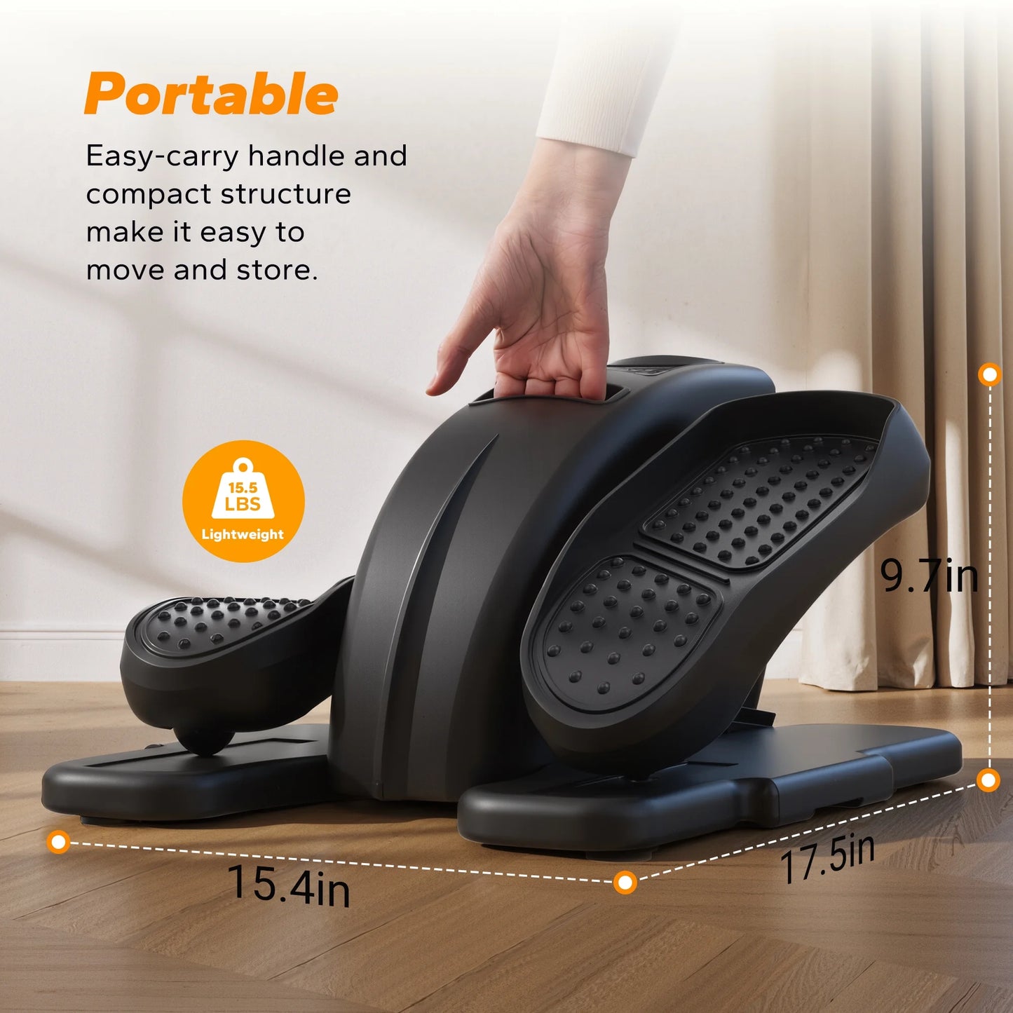under Desk Elliptical Machine, Quiet Electric Ellipse Leg Exerciser with Remote, 12 Speed Sit-Down Pedal Exerciser for Home & Office, Gift