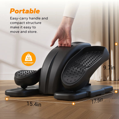 under Desk Elliptical Machine, Quiet Electric Ellipse Leg Exerciser with Remote, 12 Speed Sit-Down Pedal Exerciser for Home & Office, Gift