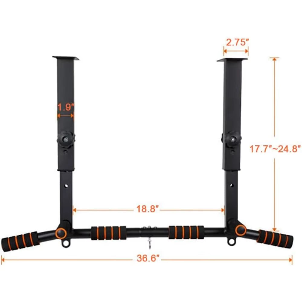Heavy Duty Adjustable Pull up Bar for Home Gym, Wall & Ceiling Mount Strength Training Equipment