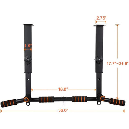 Heavy Duty Adjustable Pull up Bar for Home Gym, Wall & Ceiling Mount Strength Training Equipment