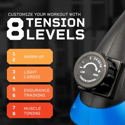 under Desk Elliptical Exercise Machine – Motorized Pedal Exerciser for Home and Office - Blue