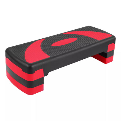 Balancefrom Fitness Lightweight Portable Adjustable Height Workout Aerobic Stepper Step Platform Trainer with Raisers