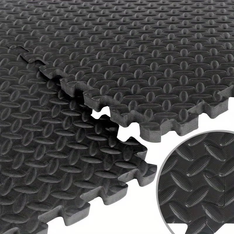 24 PCS Puzzle Exercise Mat Safe EVA Foam Interlock Protective Floor 96 Sq Ft GYM
