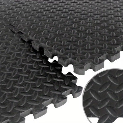 24 PCS Puzzle Exercise Mat Safe EVA Foam Interlock Protective Floor 96 Sq Ft GYM